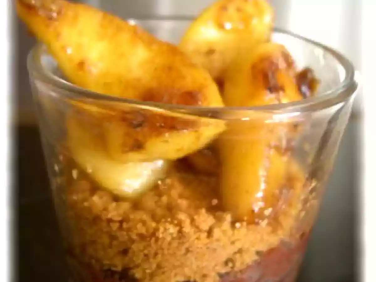 Verrine de boudin noir, spéculoos et pommes