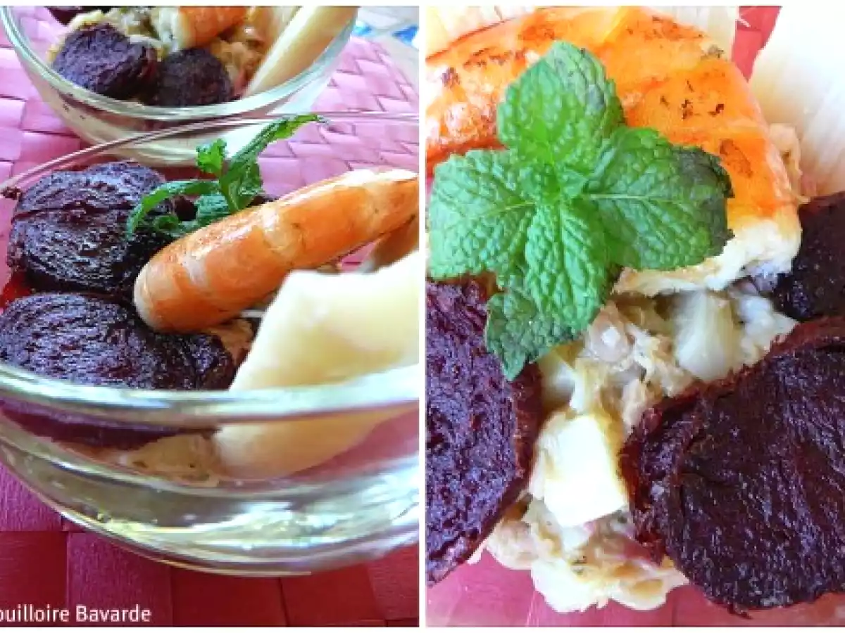 Verrine de coeurs de palmiers au crabe et chips de betterave - photo 2