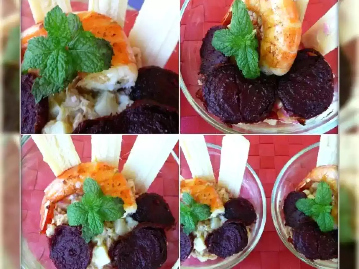 Verrine de coeurs de palmiers au crabe et chips de betterave - photo 3