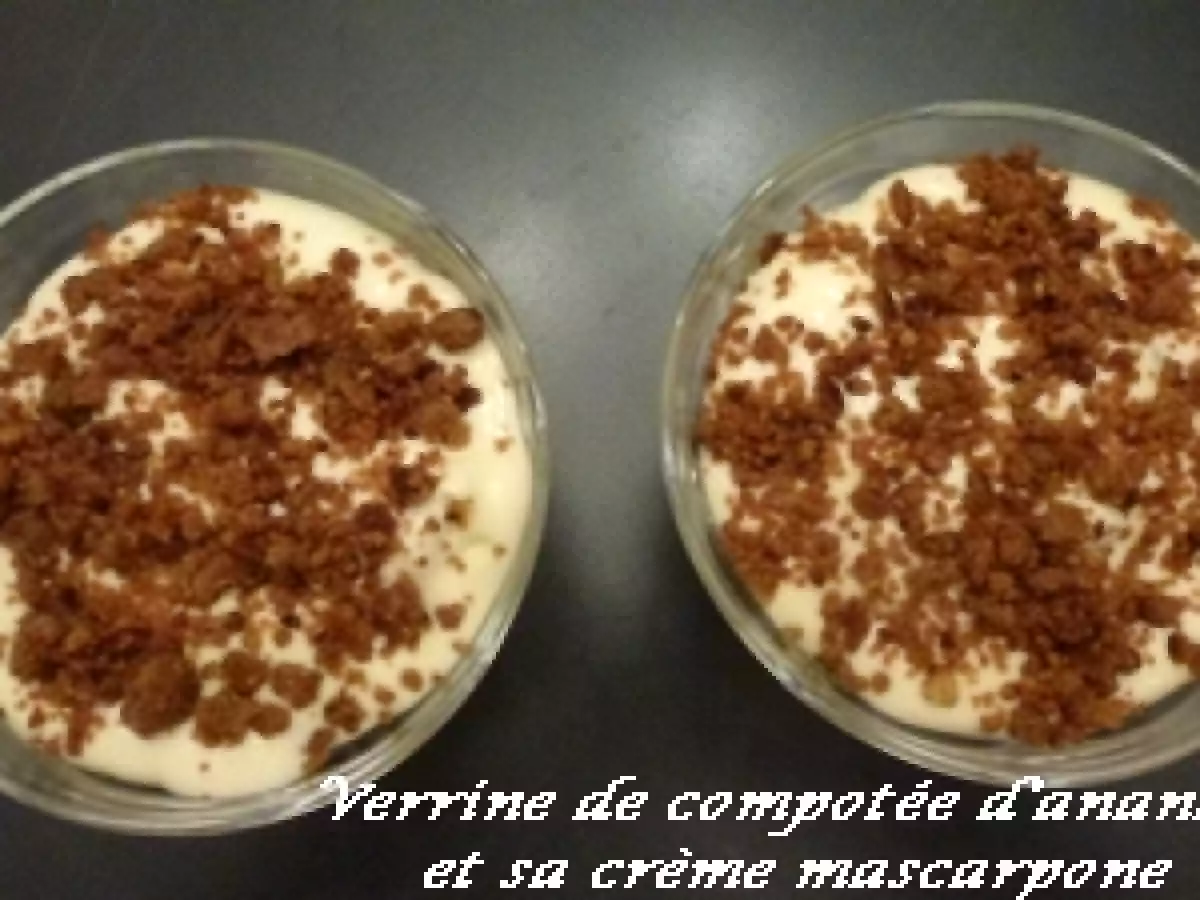 Verrine de compotée d'ananas et sa crème mascarpone - photo 2