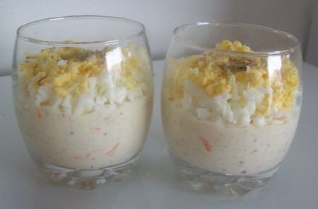 Verrine de crabe mimosa - Recette Ptitchef