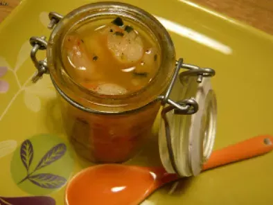 Verrine de Crevettes en Gelée de Mandarine au Curry, photo 2