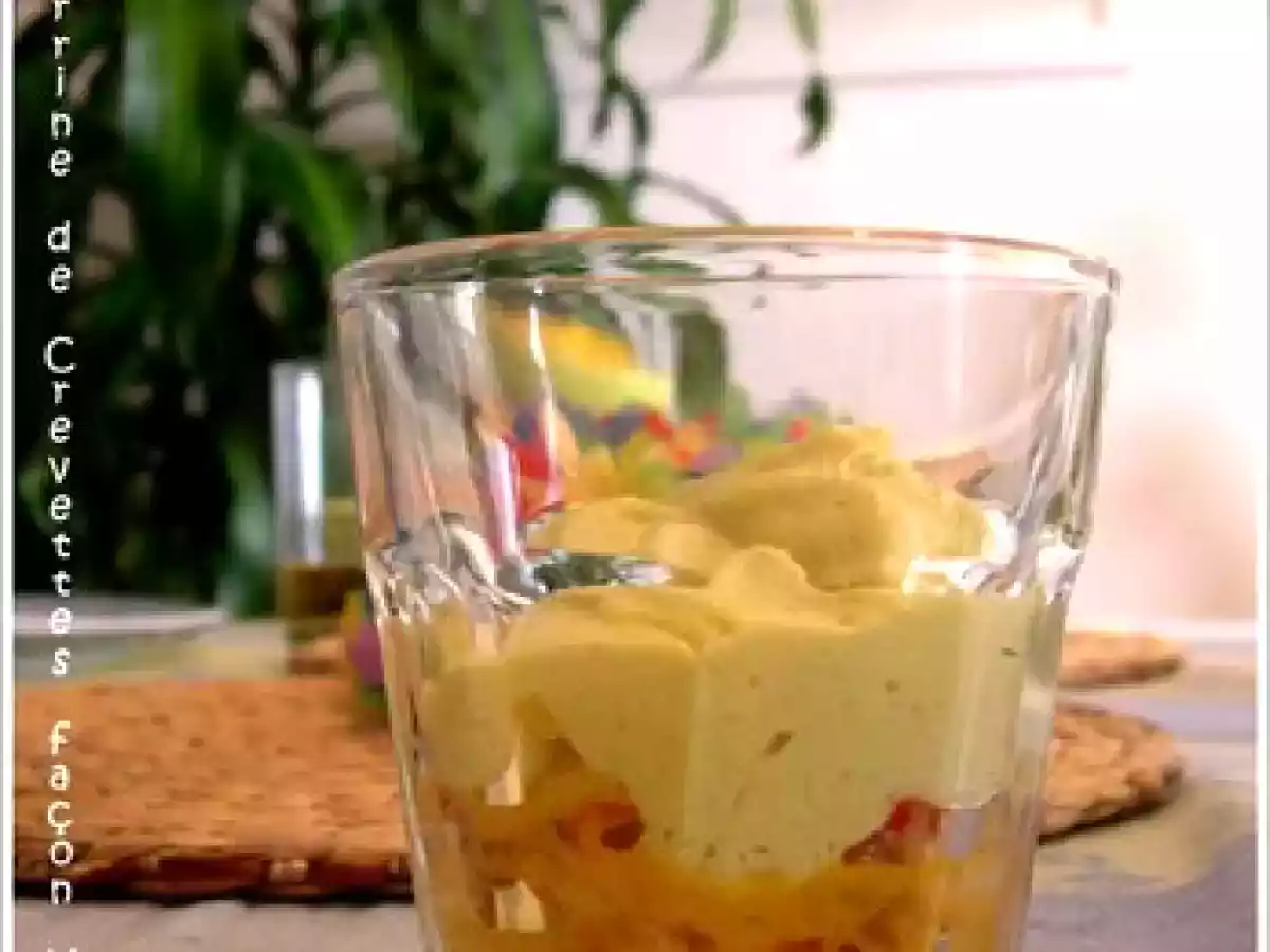 Verrine de Crevettes façon Moqueca & Espuma d'Avocat tropical