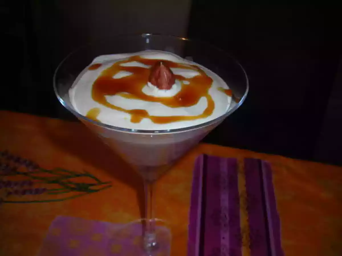 Verrine de mousse à la crème de whisky