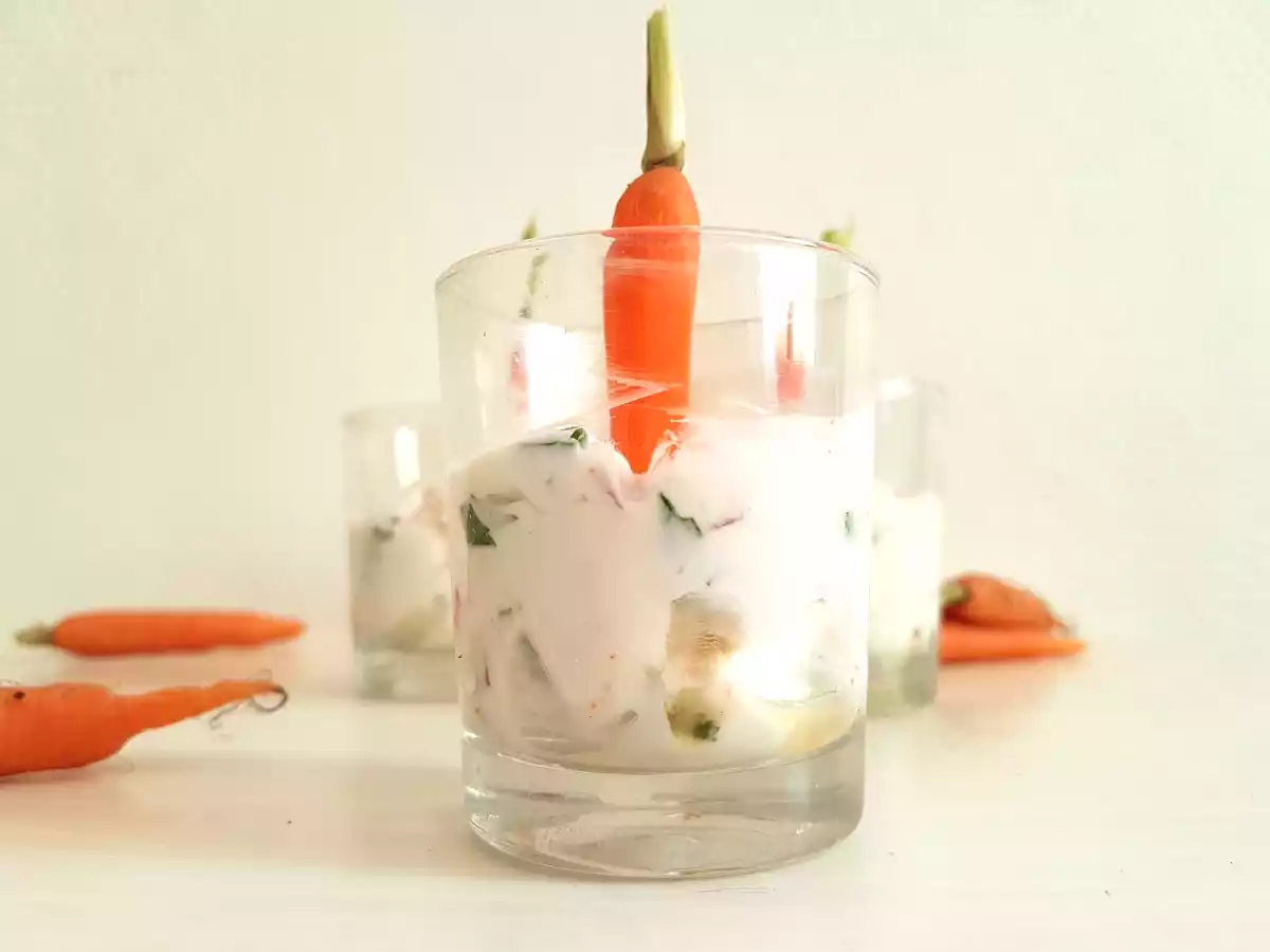 Verrine de mousse de chèvre au miel et mini carotte - photo 3