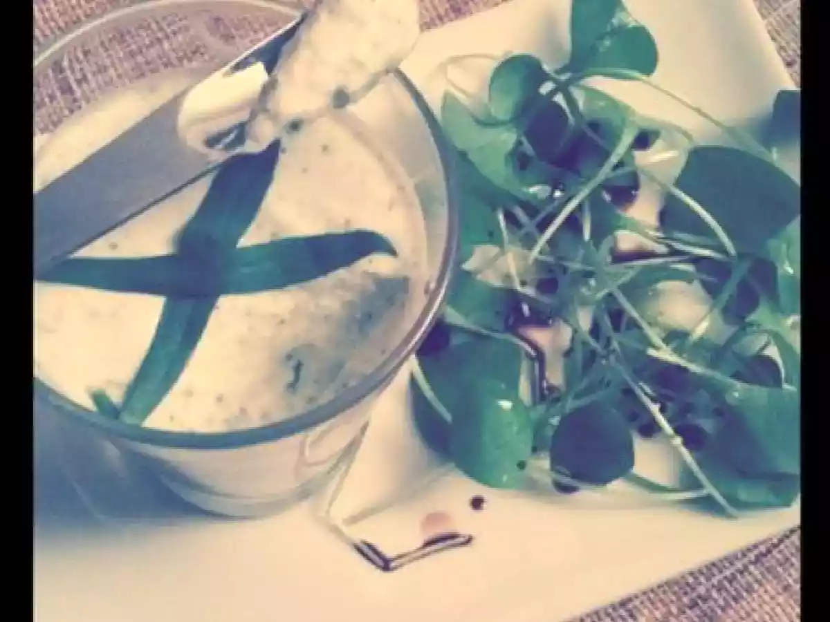 Verrine de mousse ricotta & chèvre frais à l'estragon