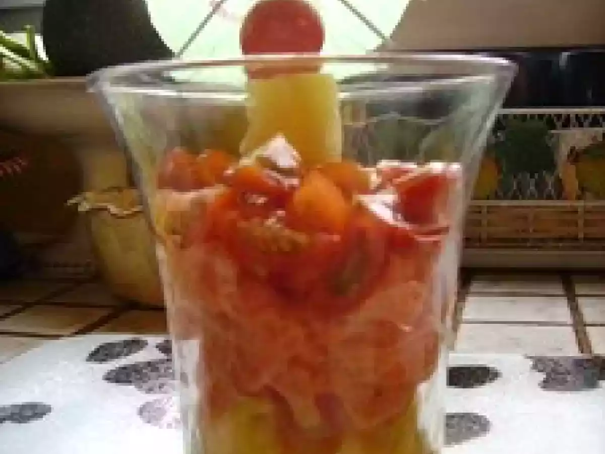 Verrine de Saumon Cru, Ananas et Tomate Cerise - photo 2