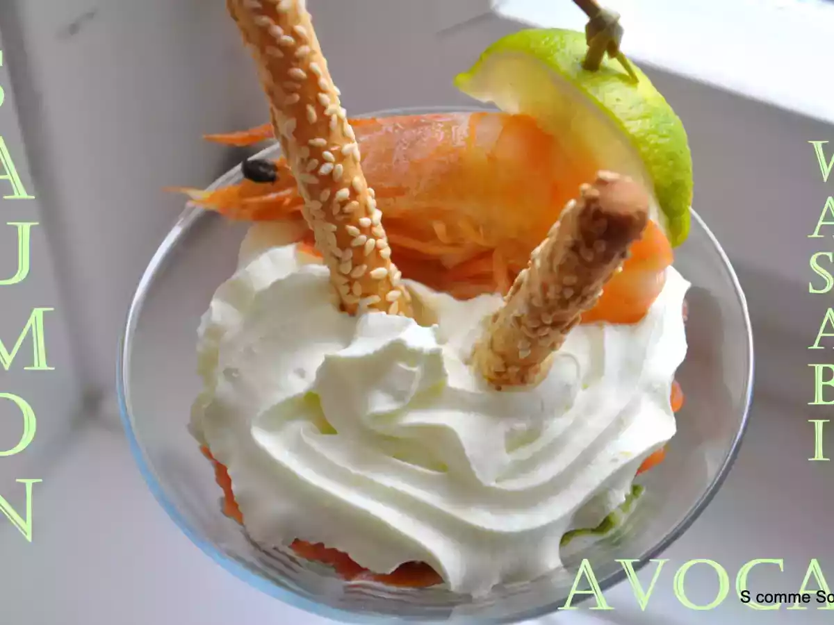 Verrine de saumon fumé à la chantilly de wasabi - photo 2