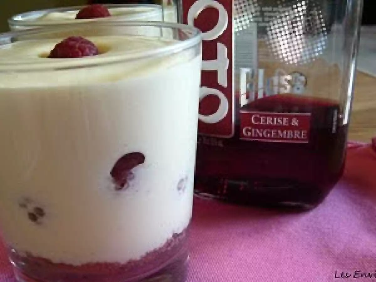 Verrine de Tiramisù Framboises et Biscuits Roses de Reims