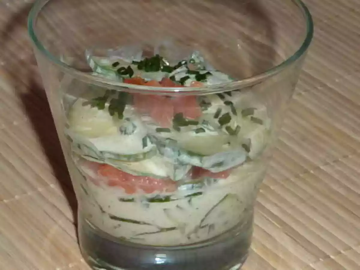 Verrine duo saumon-concombre - photo 2