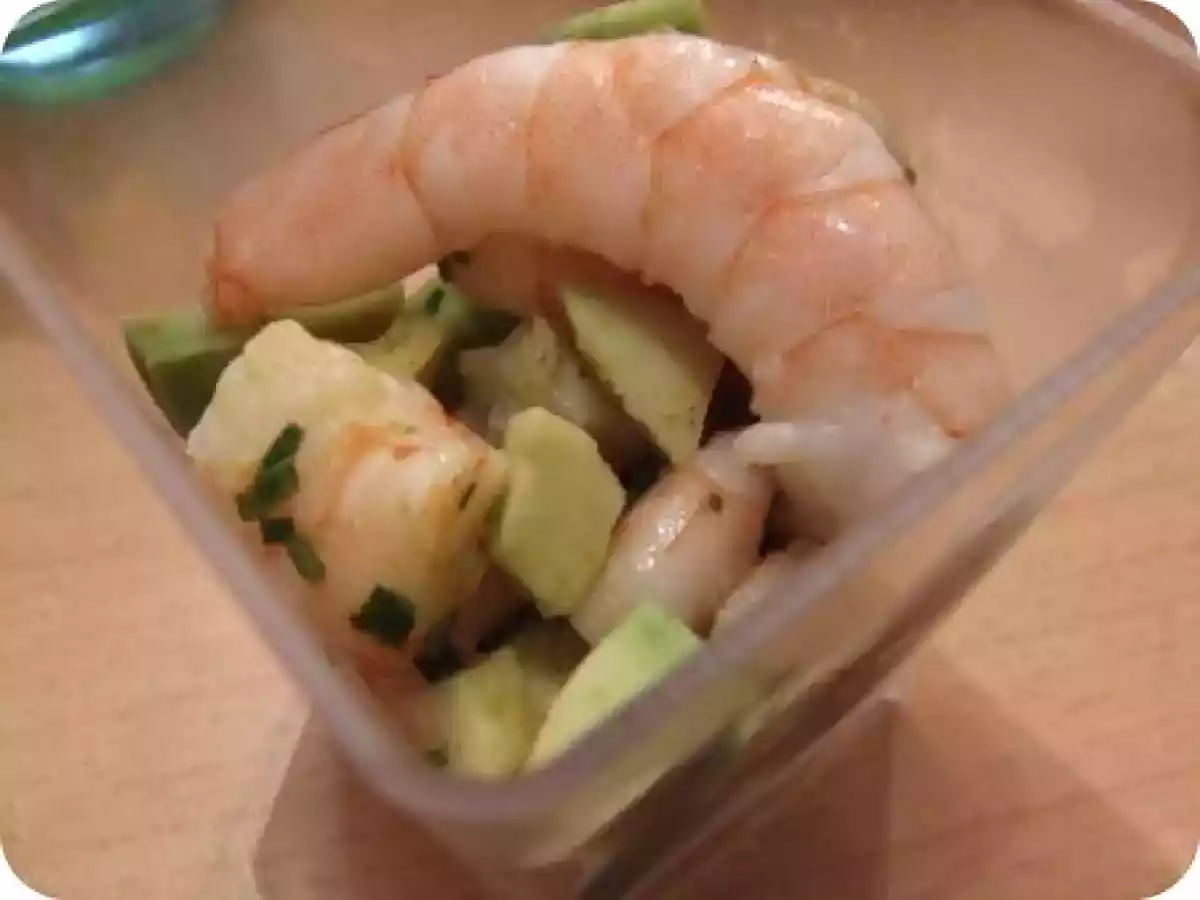 Verrine fraîcheur crevette & avocat