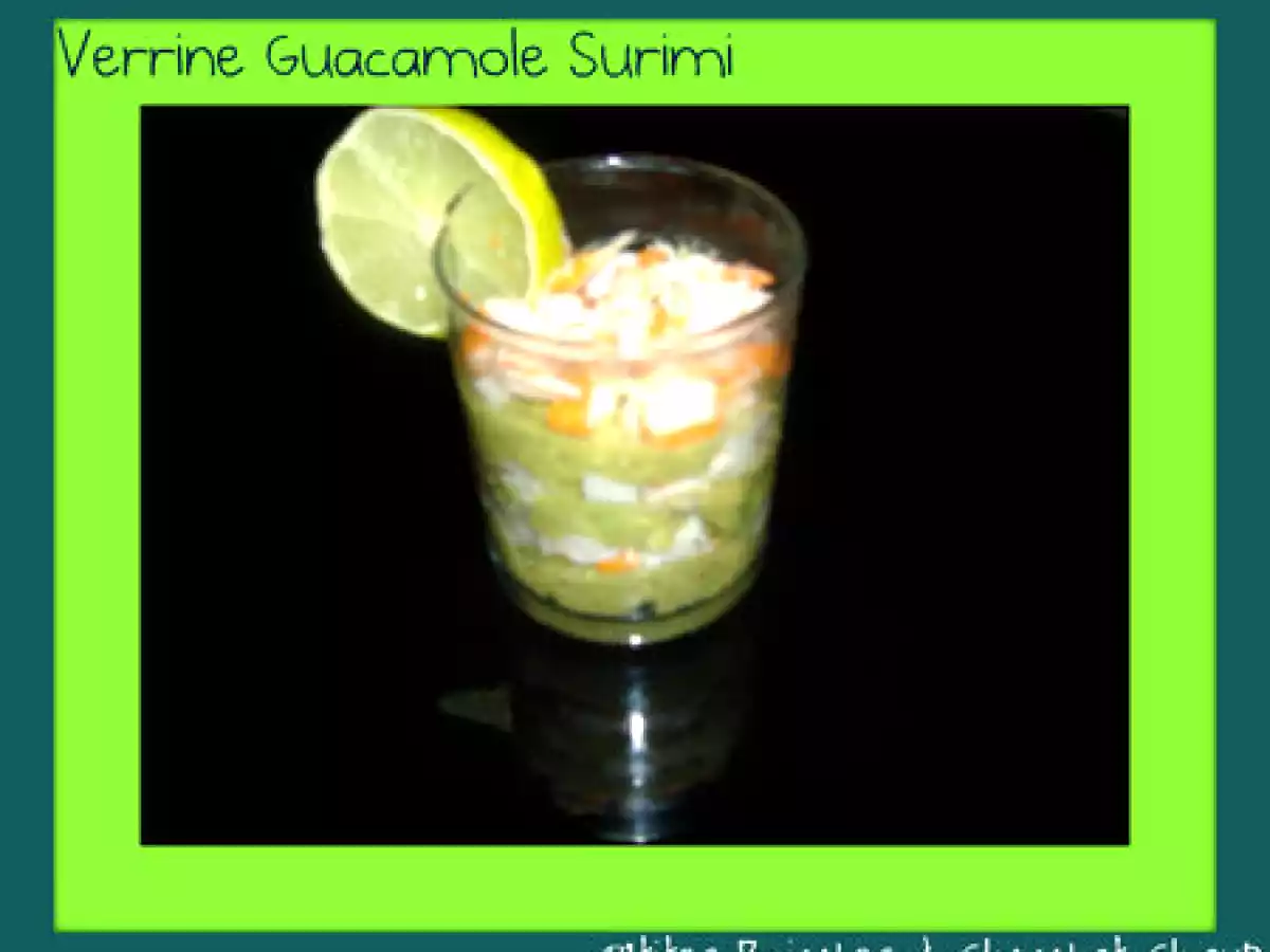 Verrine Guacamole Surimi