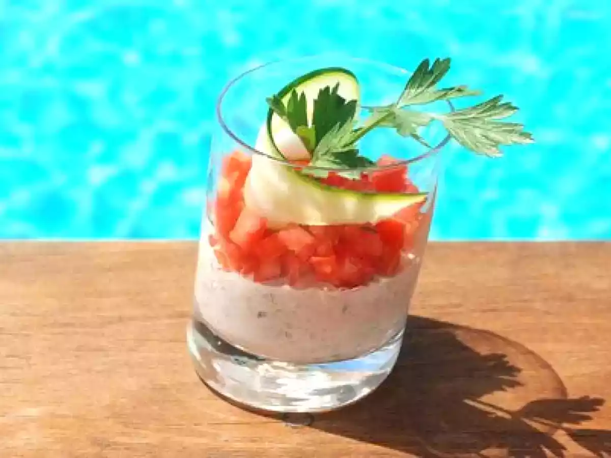 Verrine mousse de thon, brunoise tomates - photo 2