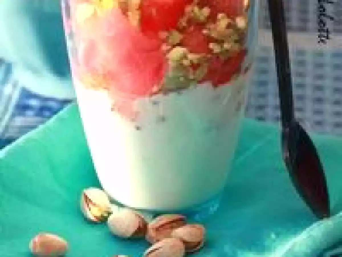 Verrine Pastèque, yaourt, miel, pistache - photo 2