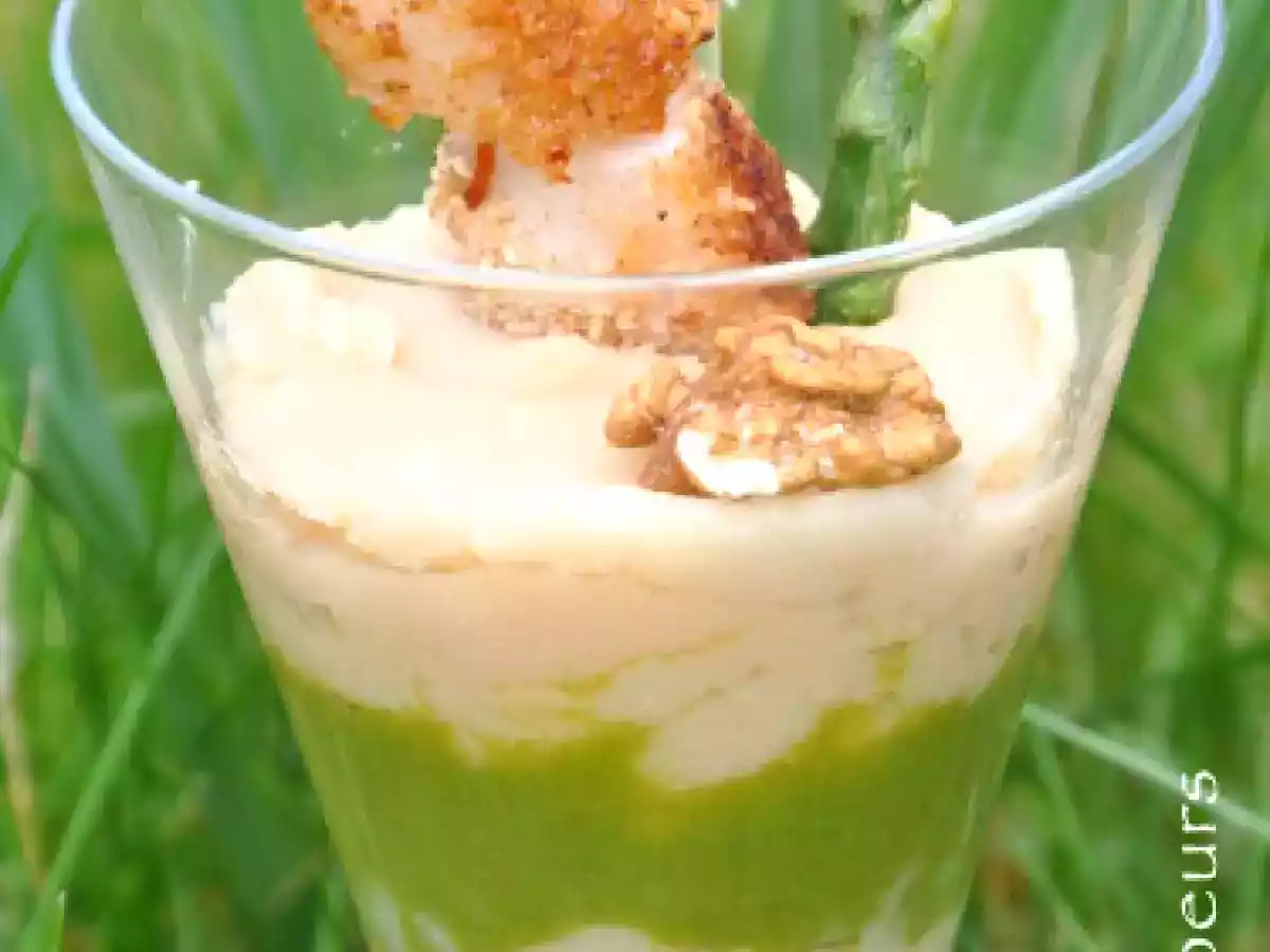 Verrine printanière de légumes et sa brochette croustillante de Saint Jacques - photo 2