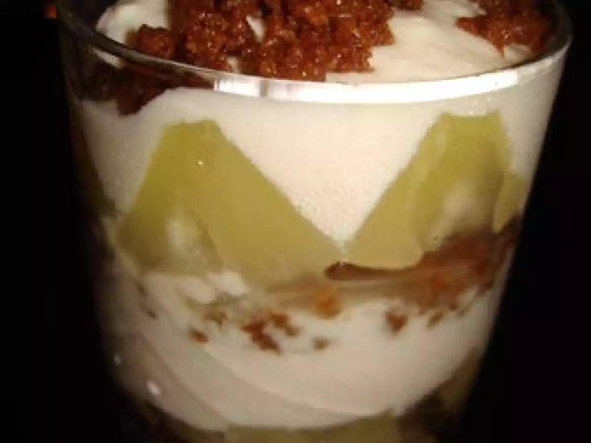 Verrine ricotta-spéculoos-ananas