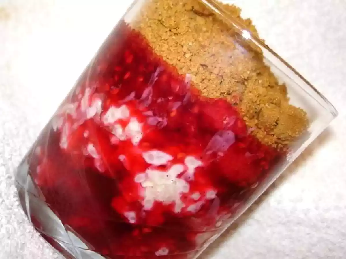 Verrine riz vanillé, framboises et spéculoos - photo 2