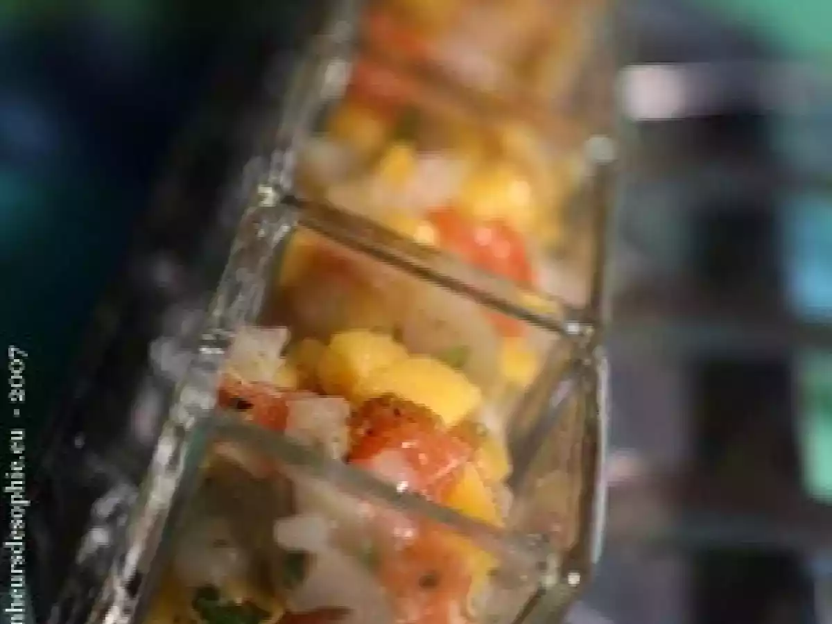 Verrine saint jacques et saumon pour l'apéro