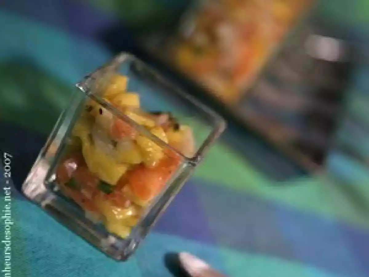 Verrine saint jacques et saumon pour l'apéro - photo 2