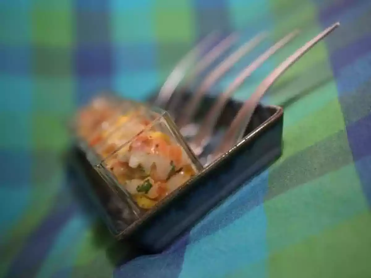 Verrine saint jacques et saumon pour l'apéro - photo 4