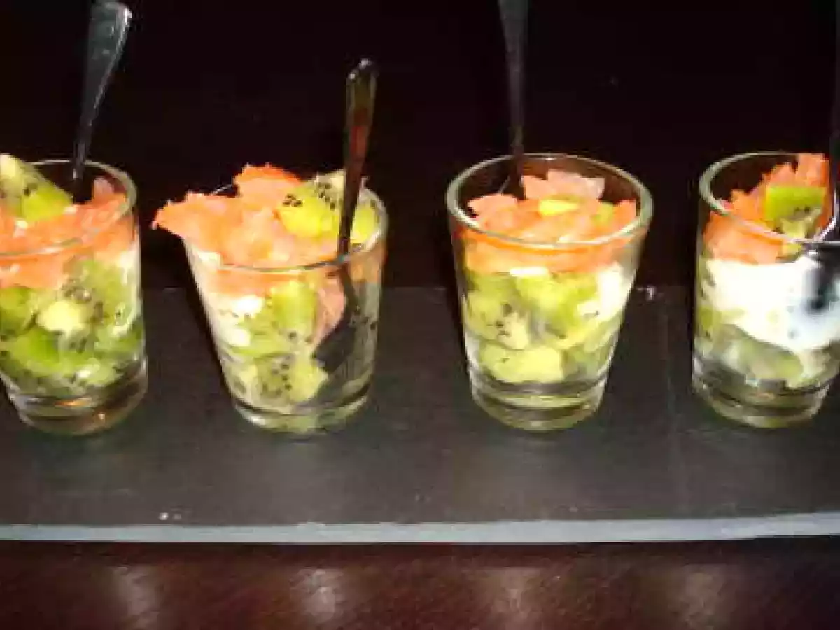Verrine saumon kiwi