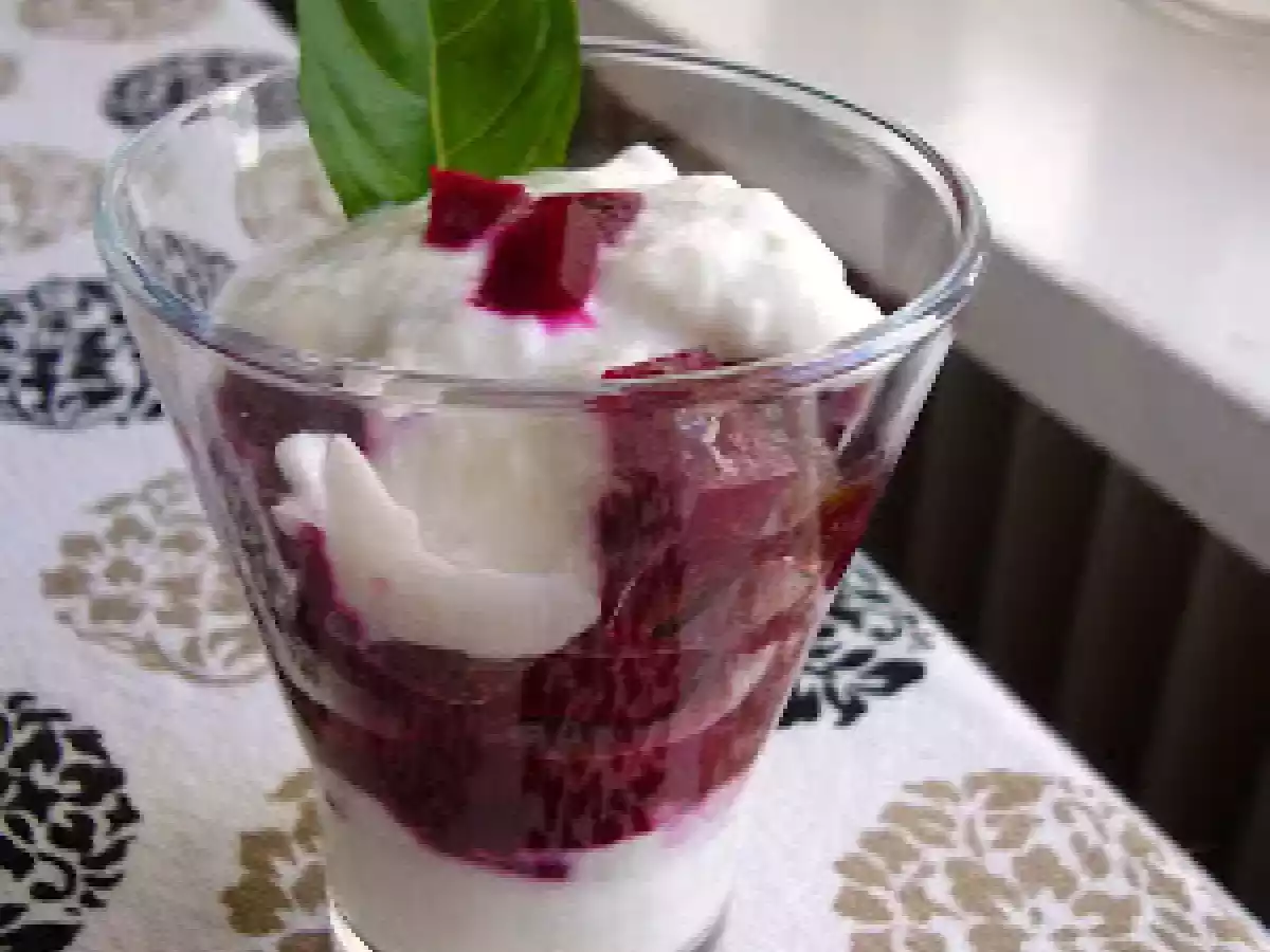Verrine simplissime aux betteraves et au chèvre frais