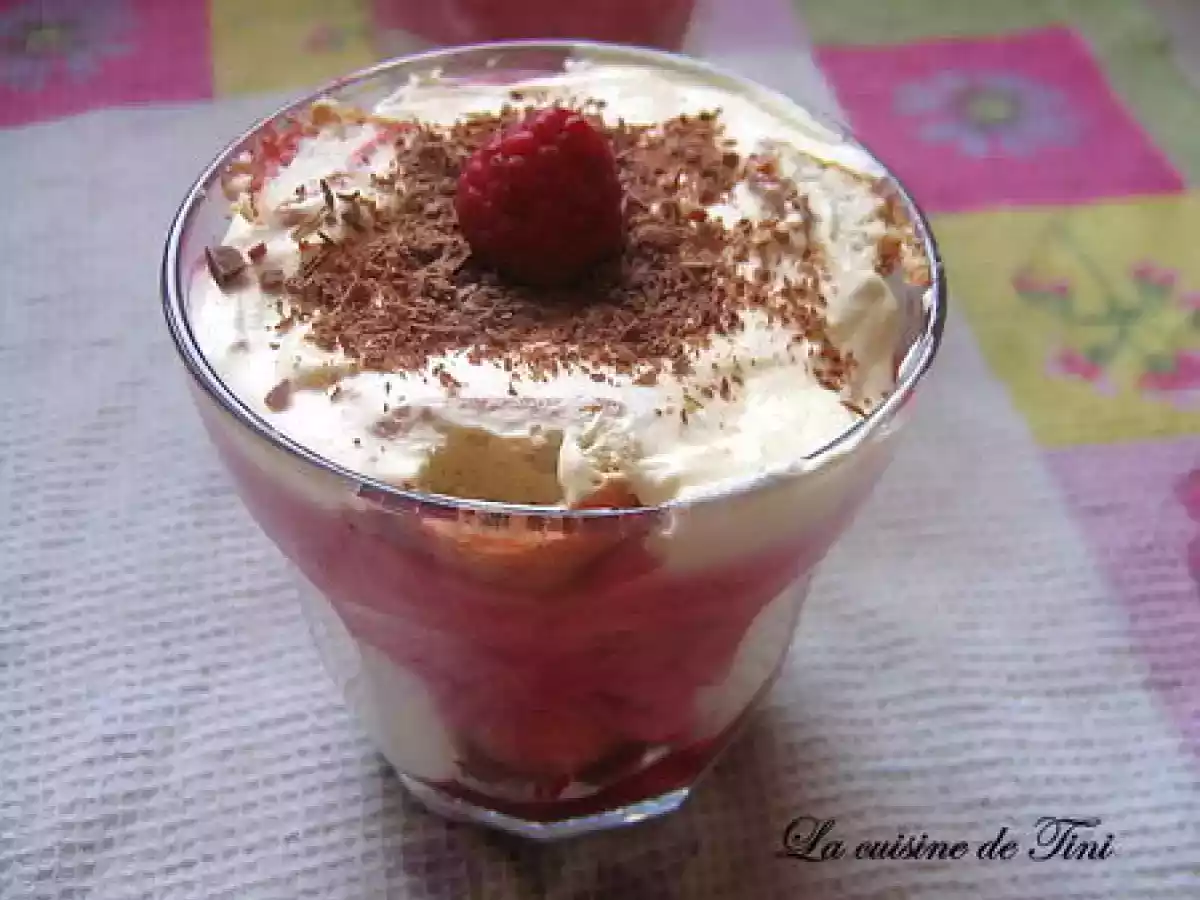 Verrine tiramisu framboises