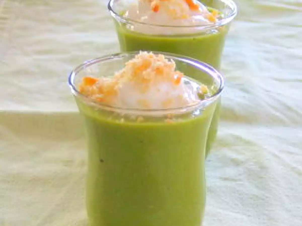 Verrine verte: ricotta et crackers...