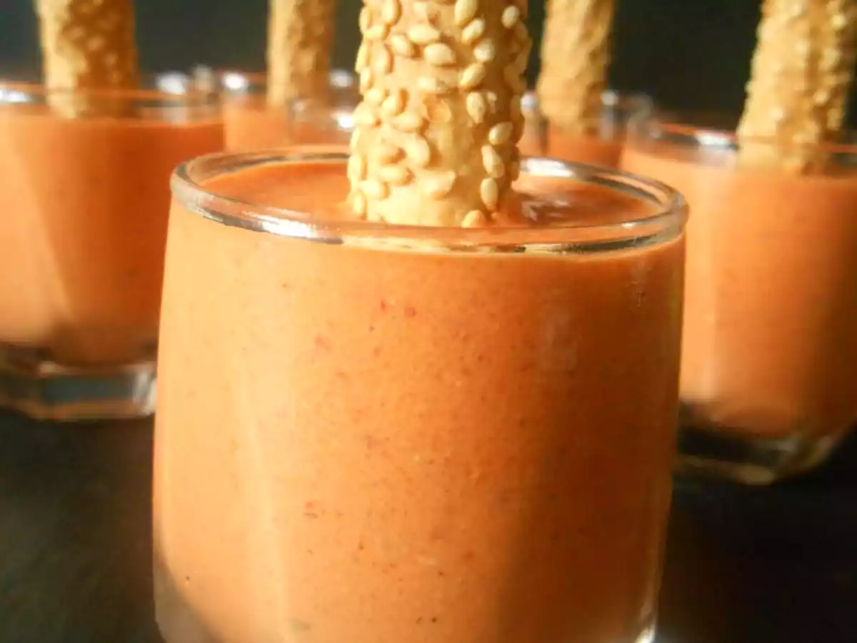 VERRINES À LA CRÈME DE POIVRON