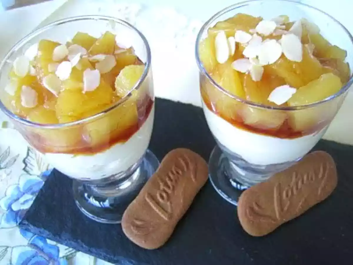 Verrines ananas, mascarpone, speculoos!!!