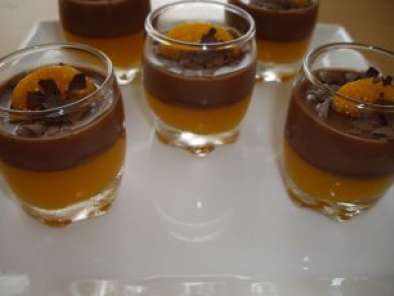 Verrines au Flan Chocolat et Gélifié de Mandarines - photo 2