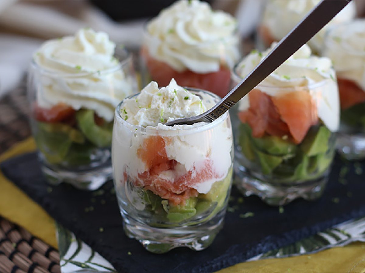 Recette de verrines au saumon fumé et avocat