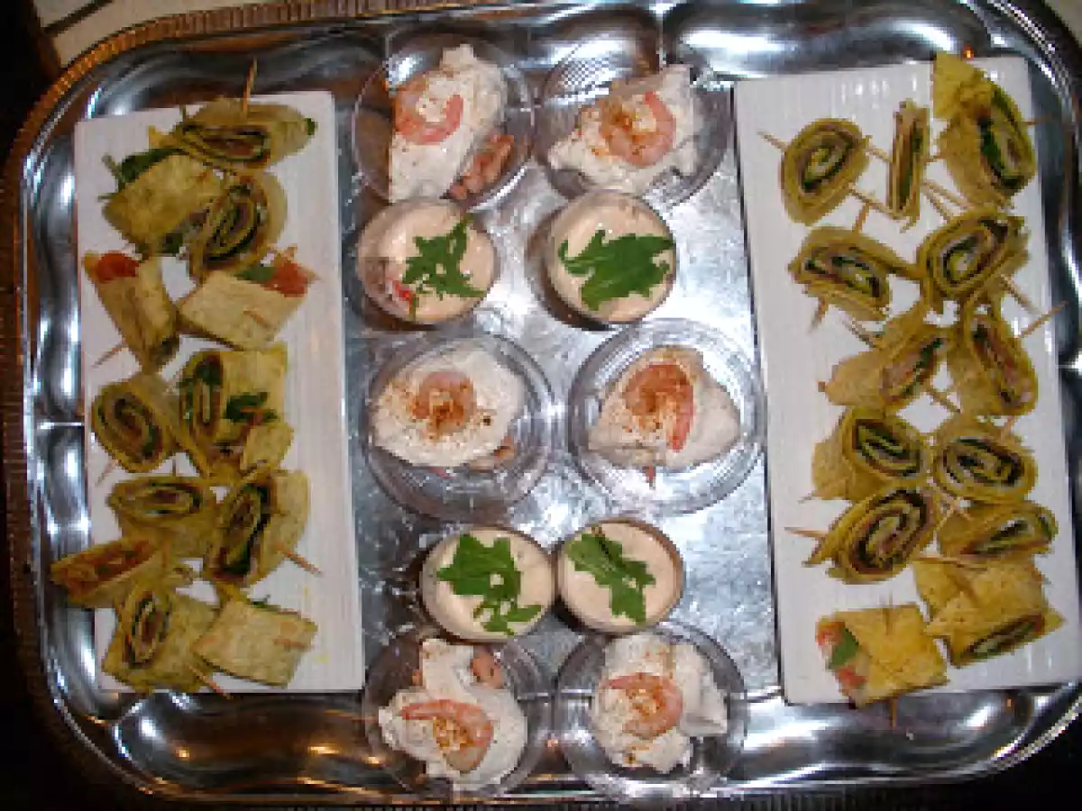 Verrines aux crevettes et au crabe et pamplemousse