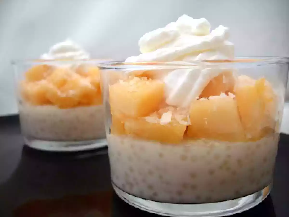 VERRINES AUX PERLES DU JAPON ET AU MELON