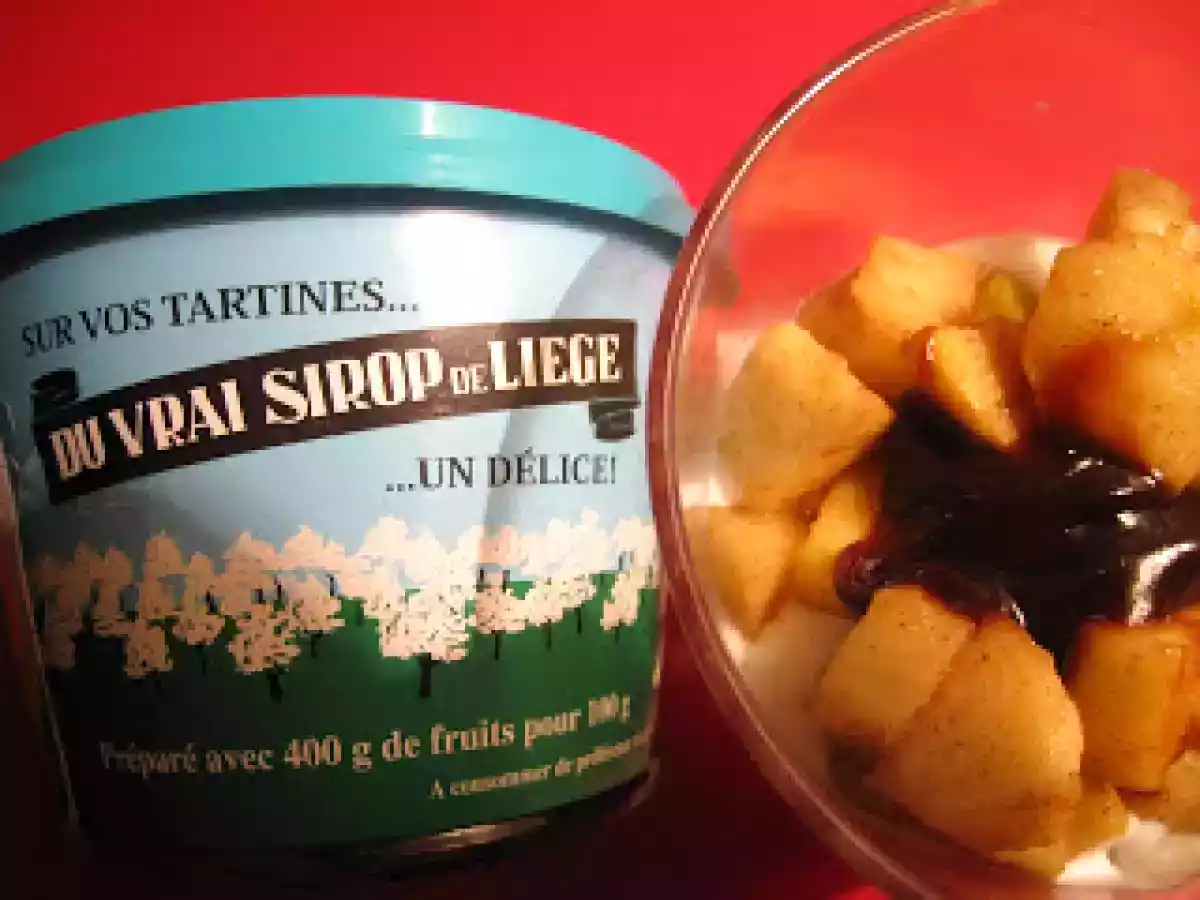 Verrines aux pommes et sirop de Liège