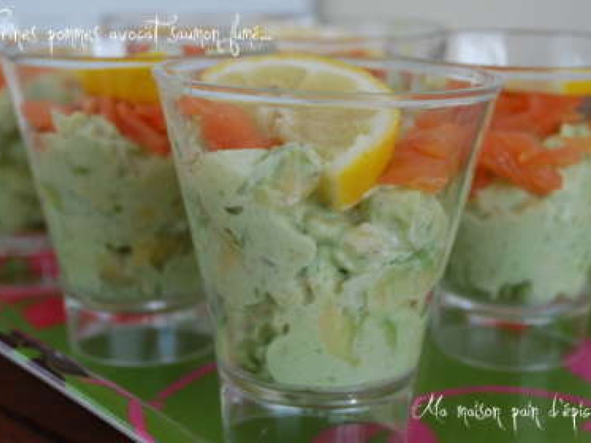 Recette de verrines avocat et saumon fumé