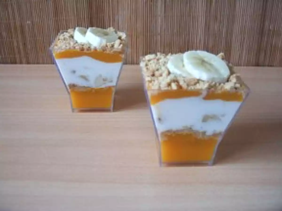 Verrines banane mangue