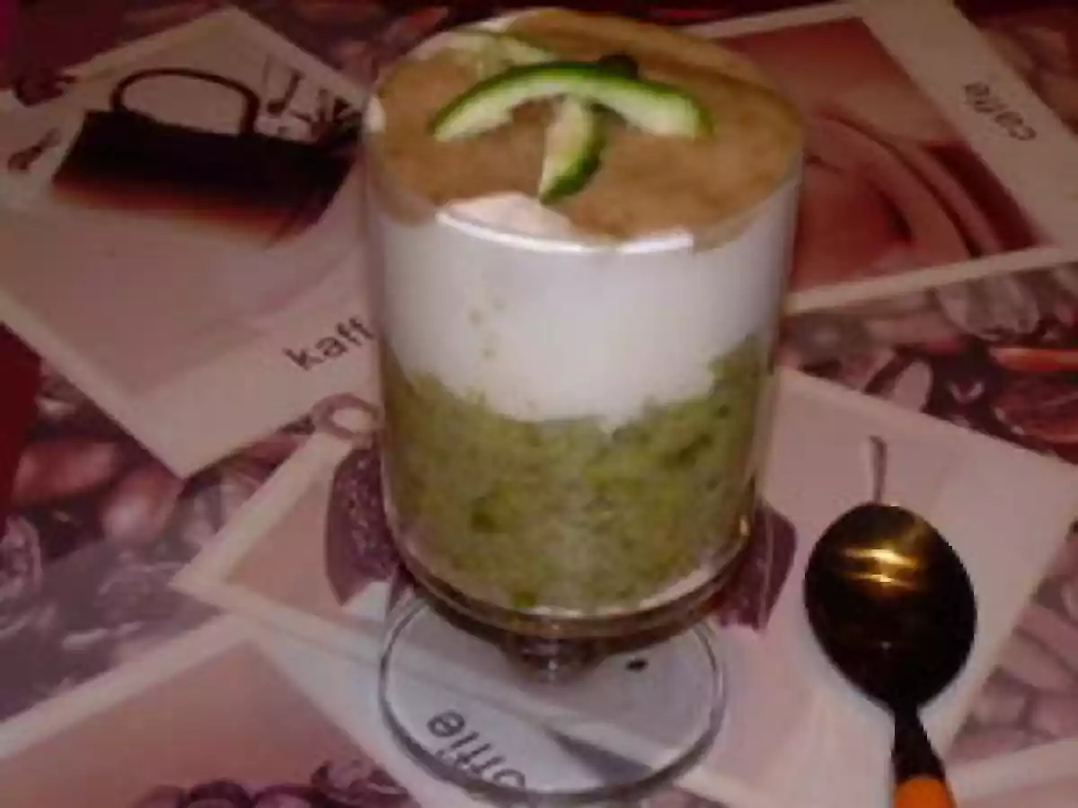 Verrines banane-pistache