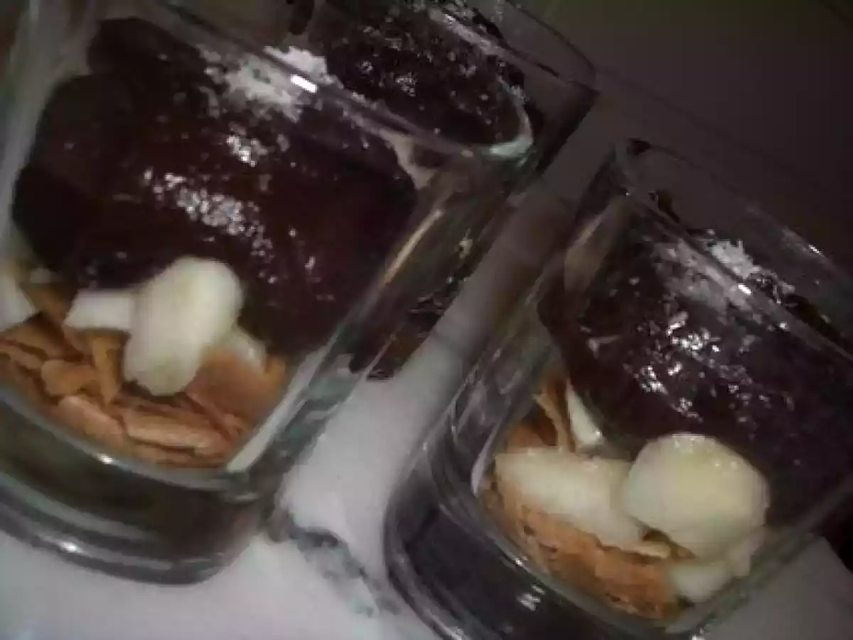 Verrines choco-poire