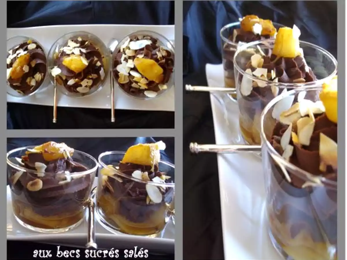 Verrines chocolat sur compotée de poires au miel - photo 3