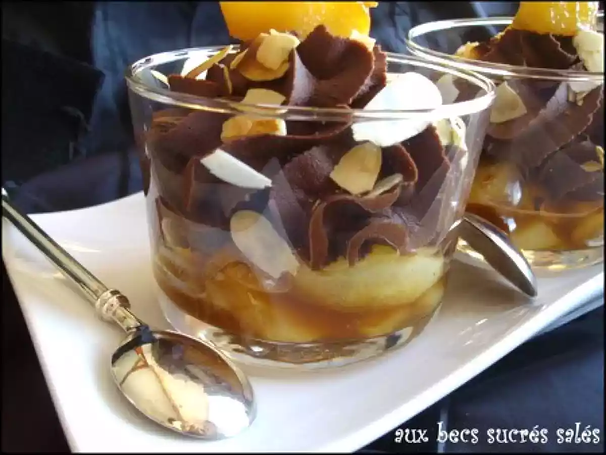 Verrines chocolat sur compotée de poires au miel - photo 4