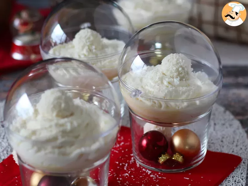 Verrines coco façon Raffaello sans cuisson - un dessert féérique dans une boule à neige, photo 3