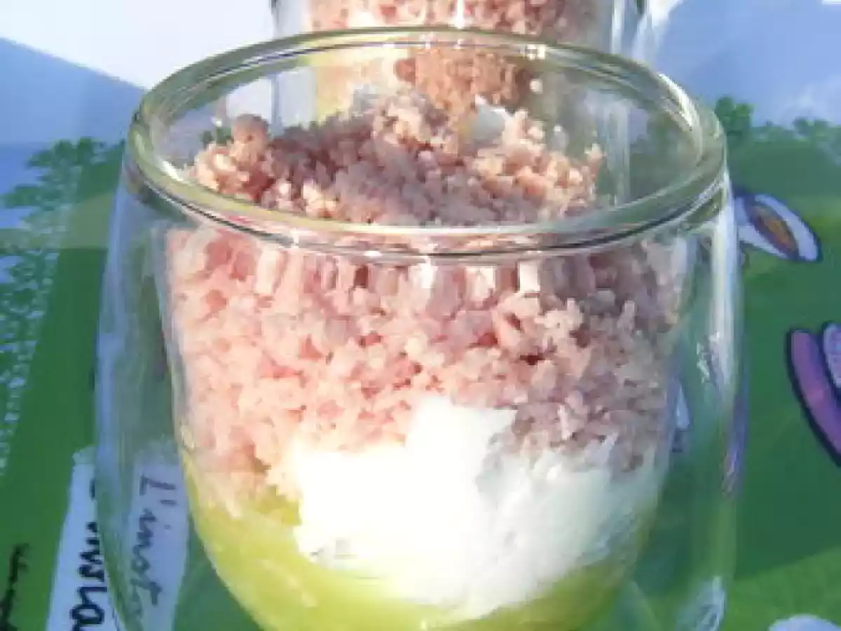 Verrines concombre, fromage frais et jambon - photo 2