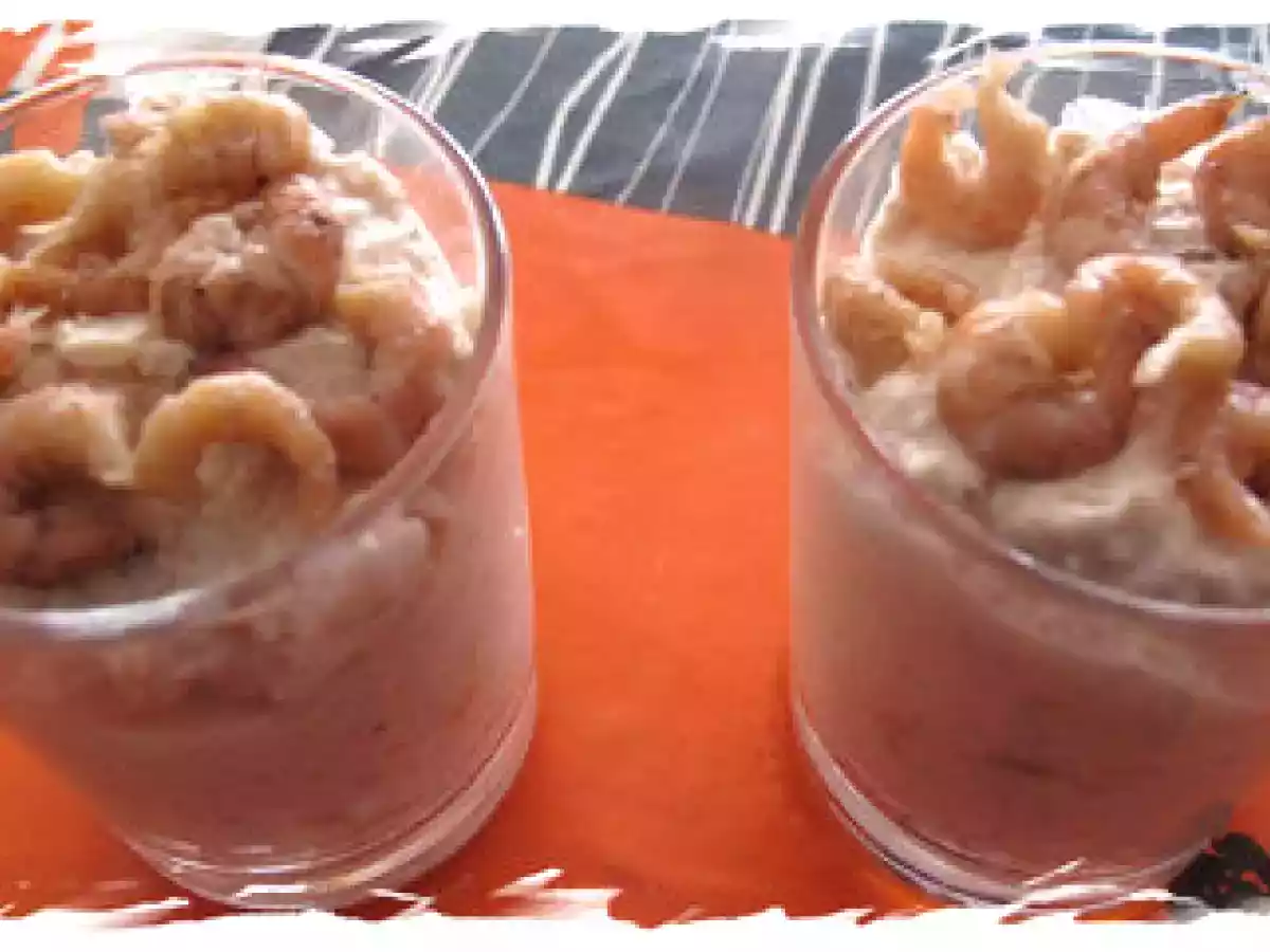 Verrines crevettes grises