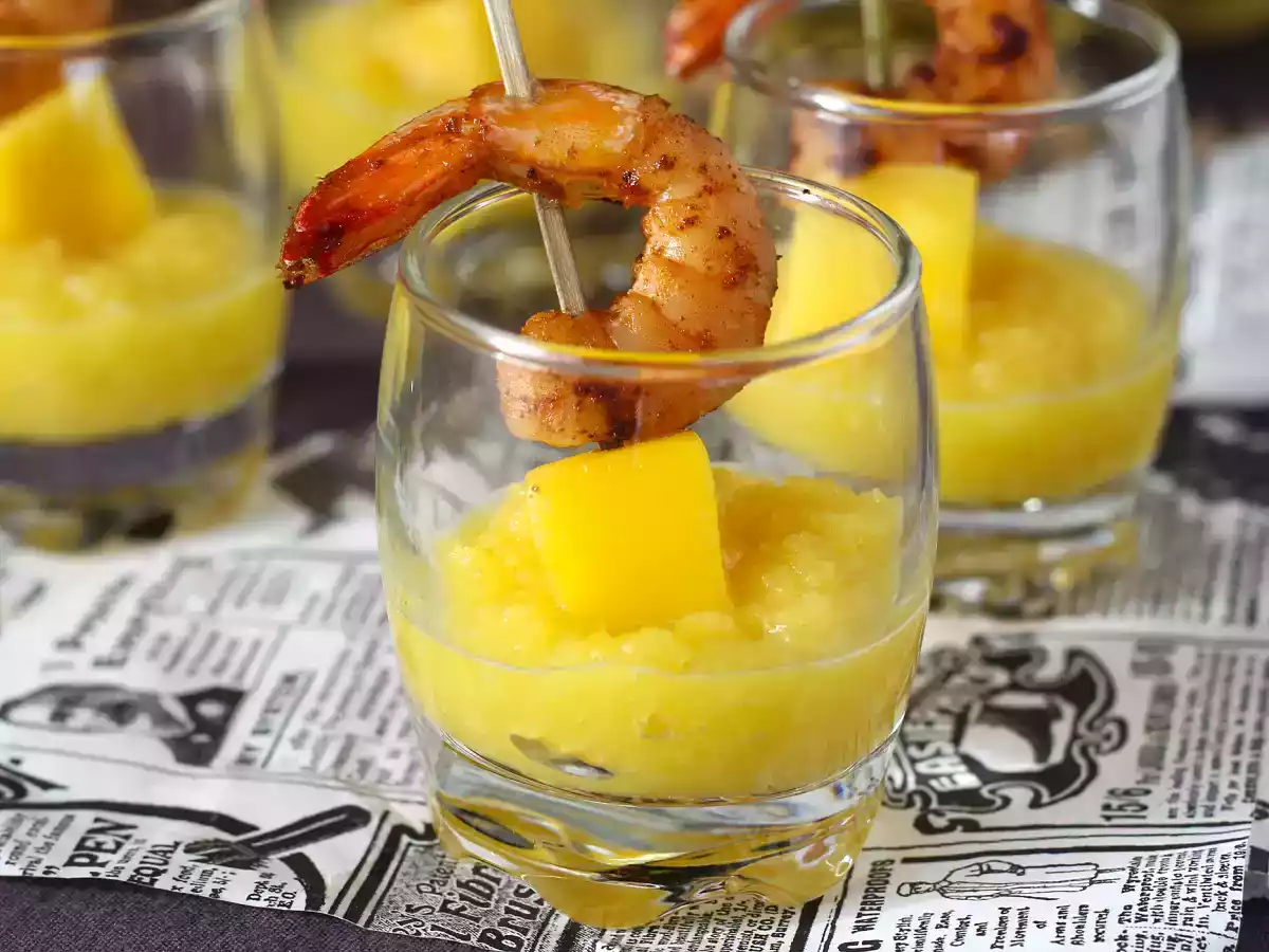 Verrines crevettes mangue pour un apéritif sucré/salé - photo 2