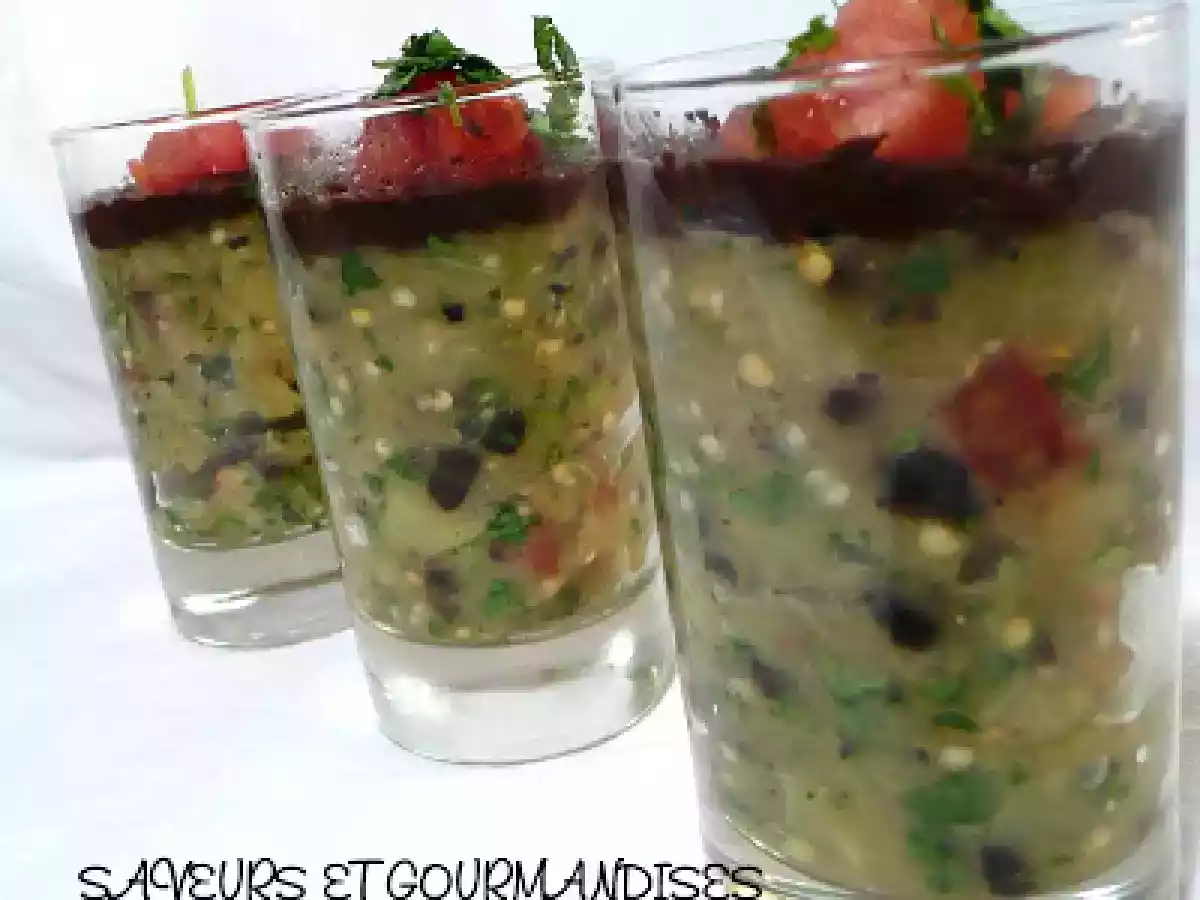 Verrines d'aubergine et tapenade. - photo 2