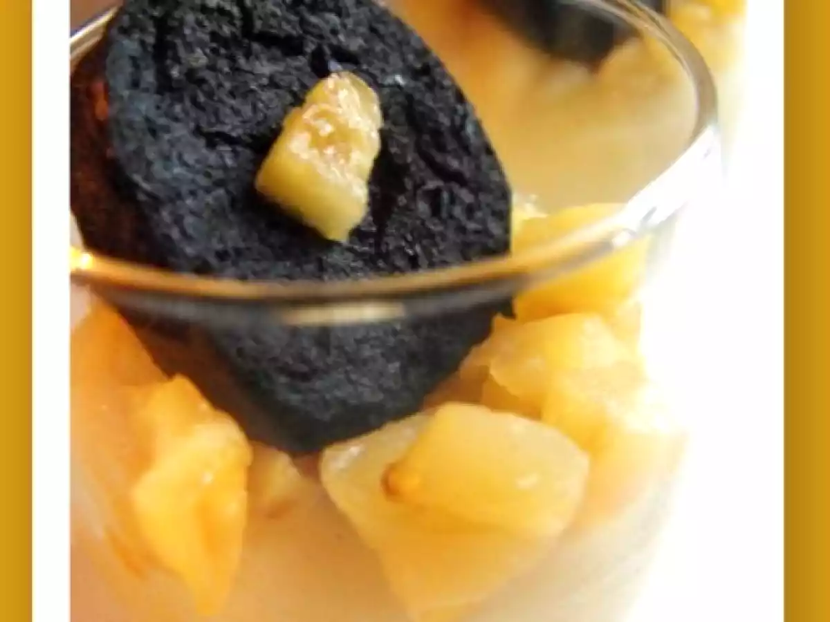 Verrines de boudin noir aux deux pommes - photo 2