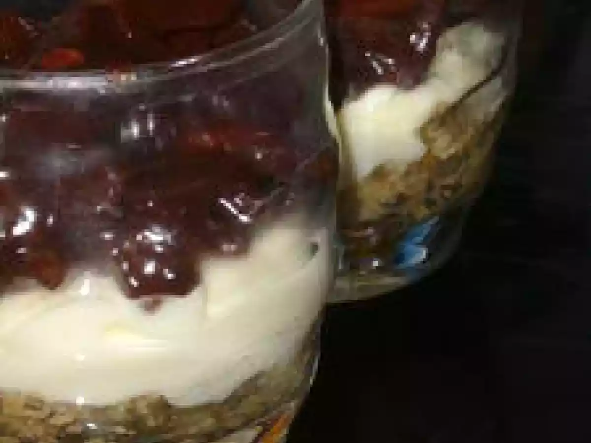 Verrines de cheese cake aux pommes michokos