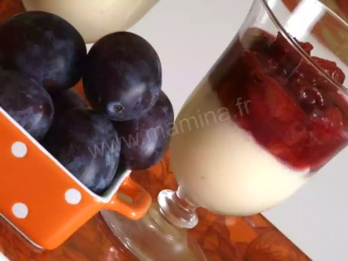 Verrines de compotée de quetsches et leur crème épicée - photo 3