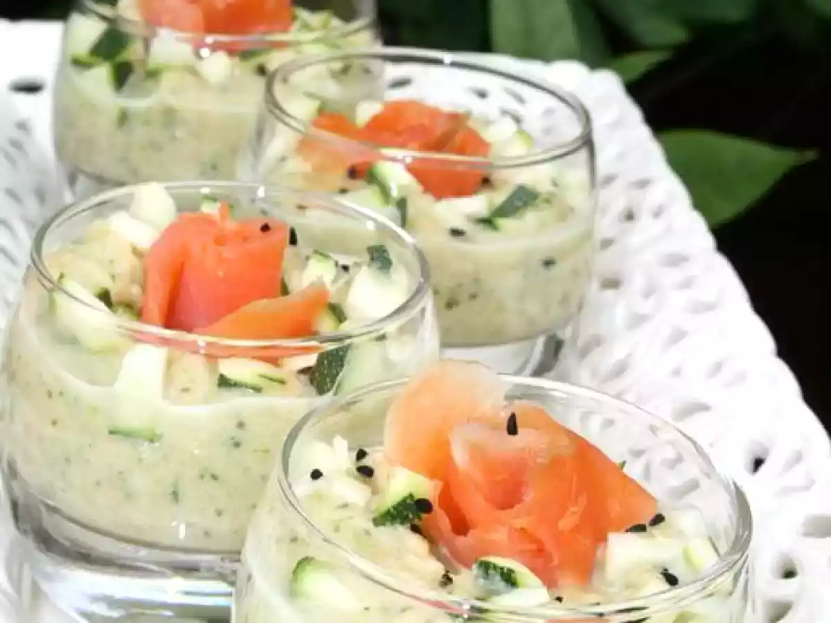 ^^Verrines de courgettes au rocamadour et à la truite fumée^^ - photo 2